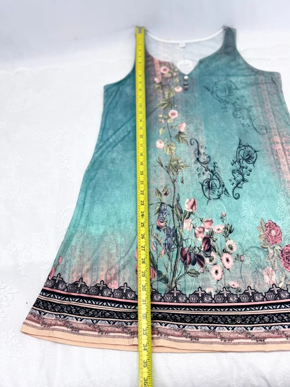 Made With Heart Women's Boho Summer Sun Dress Medium - Picture 11 of 13